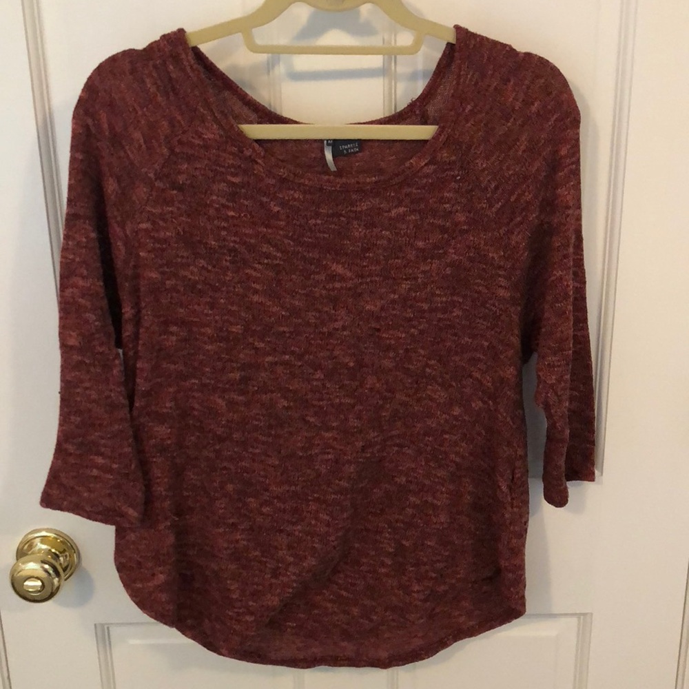 Red multicolored sweater